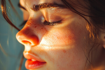 Serene Expression in Warm Natural Light