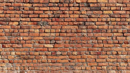 Fototapeta premium Red brick wall. on white isolated background.