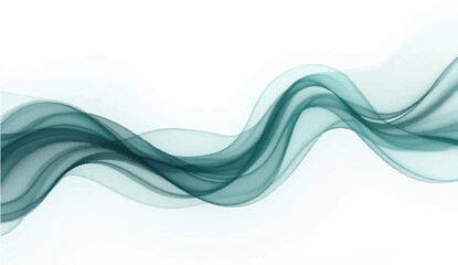 Abstract blue background with flowing waves and smooth smoke design