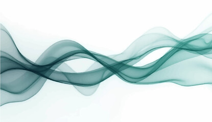 Abstract blue background with flowing waves and smooth smoke design
