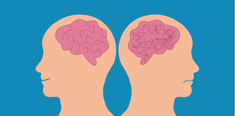 A character with bipolar disorder, mind that can be described as having a double face, split personality and mood disorder