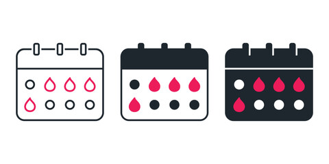 Women's menstrual period icon. Illustration vector