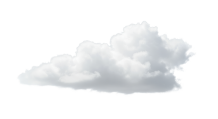 transparent cumulus cloud fragment, soft, fluffy, voluminous, clear contours, against expansive transparent background, studio lighting, no shadows, high angle shot, upper right, concept of purity,