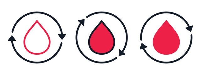 Menstrual cycle icon. Illustration vector
