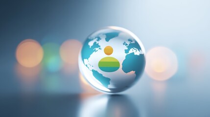 A globe symbolizing unity and diversity in a vibrant, artistic representation.