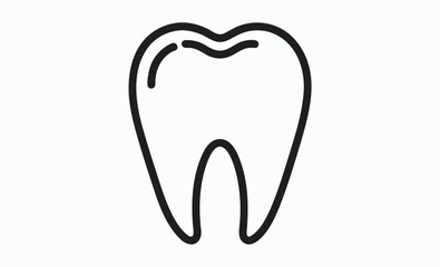 Tooth icon silhouette, dental shape silhouette, tooth vector icon, tooth silhouette vector, Black tooth shape symbol 