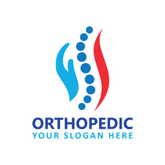 orthopedic logo design vector