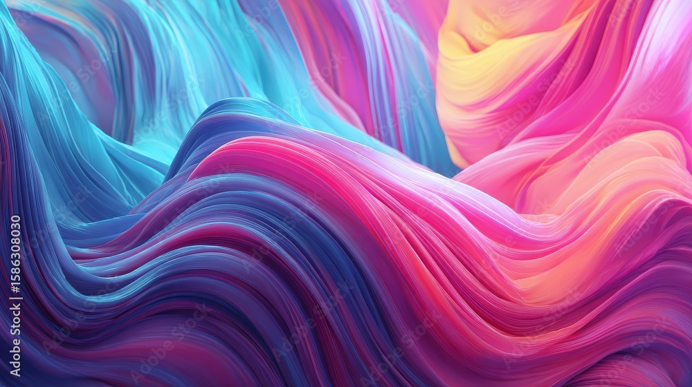 Poster abstract design featuring smooth flowing colors creating a dynamic and modern visual experience for 