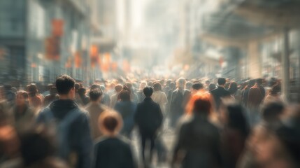 blur background of people crowd texture background.