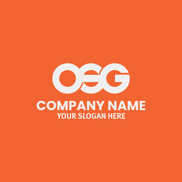 letters osg and os text logo design vector