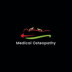 orthopedic spinal logo design vector