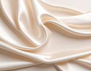 Fototapeta premium Soft, elegant cream-colored silk draped