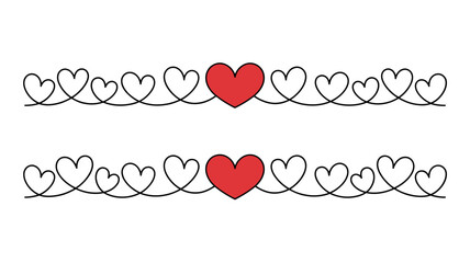 Heart Border: A visual representation of love and affection, featuring a continuous line of delicately drawn hearts.