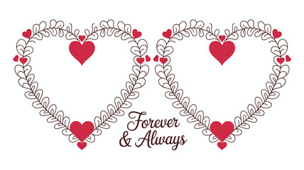 Forever Love: Capturing the timeless message of love and togetherness with intricate floral patterns, romantic hearts, and delicate calligraphy to evoke emotion.