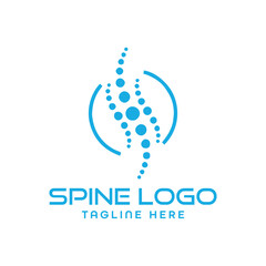 orthopedic spinal logo design vector