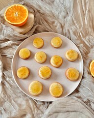 Vegane Jaffa Cakes mit Schokolade Orange Dessert Soft Cakes Kekse