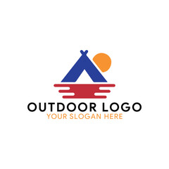 Fototapeta premium tourism outdoor logo design vector