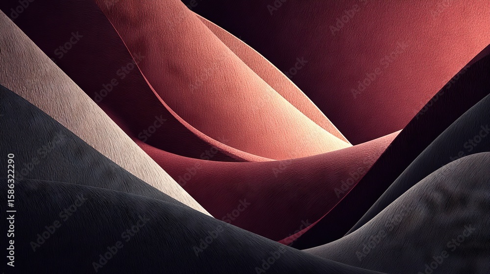 Poster a close-up of a red and black background with a substantial amount of red and black material occupyi