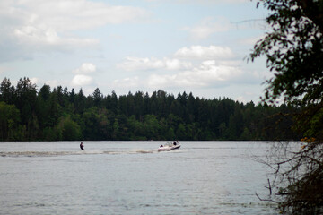 wakeboarding on the lake