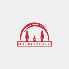tourism outdoor logo design vector