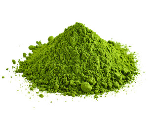 Vibrant Matcha Powder: Organic Green Tea for Culinary & Beverage Use PNG, Transparent Background.