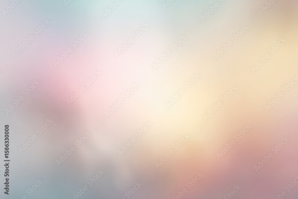 Poster minimalist blurred memory pattern of soft pastel tones clustered toward center on pale background