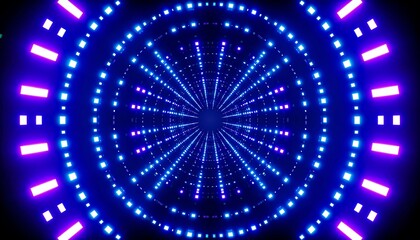 Neon light tunnel effect