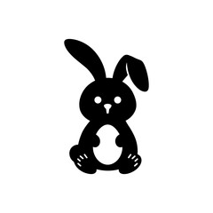 black easter bunny rabit with  bow egg image photo theme icon tattoo wallpaper.