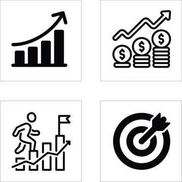 Business Growth and Finance Icon Set