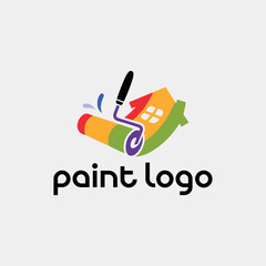paint logo design vector