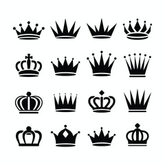 set of crowns vector