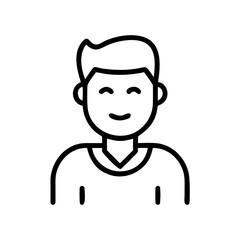 Man Icon PNG, Transparent Background: Perfect for User Interface Design, Profile Avatars, Business Apps, Web Graphics, and Male User Identification.