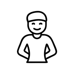 Man Icon PNG, Transparent Background: Perfect for User Interface Design, Profile Avatars, Business Apps, Web Graphics, and Male User Identification.