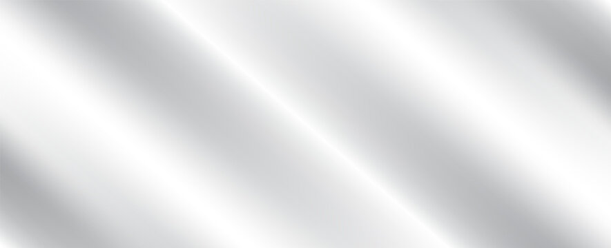 Silver foil background with metal mirror texture. Chrome gradient surface with light gloss simple abstract