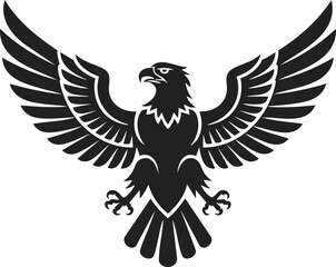 Obraz premium Roman eagle, majestic bird of prey, symbol of power and strength, vintage engraving style, ideal for logos and emblems
