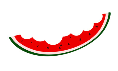 Watermelon cut in slices, sweet ripe delicious fruit, red flesh with green rind, organic diet ingredient for dessert, healthy vegan food image for summer design, projects, menu, packaging decor