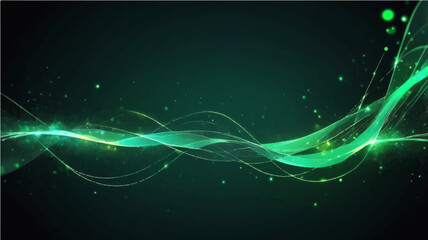 Fototapeta premium abstract Glowing fiber optics background with bright light spots and futuristic design