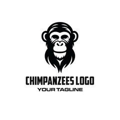 Chimpanzee Logo Vector – Smart and Playful Primate Emblem Design

