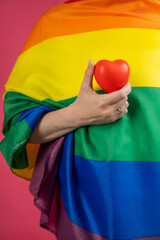 Celebrating Love and Diversity with Pride Flag. 