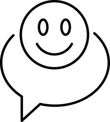 Speech Bubble Minimalistic Linear Pictogram for Web and Graphic Design, Apps, Banners, Social Network and Cards