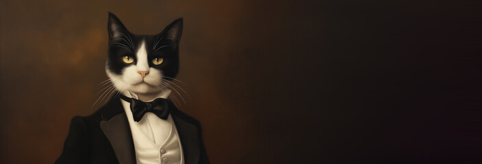 Tuxedo Cat, black and white