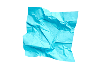 a piece of blue paper is shown on a white background