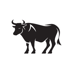 cow silhouette vector illustration