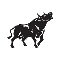 cow silhouette vector illustration