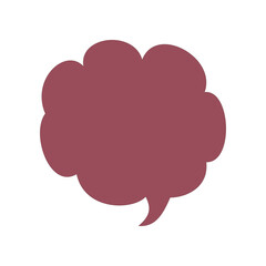 Maroon Speech Bubble Icon on Transparent Background A Versatile Graphic Element for Dialogue, Conversation, and Expressing Thoughts in Design Projects