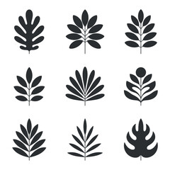Botanical Silhouette A Detailed Vector Illustration of a Stylized Leaf with Deep Lobes and a Naturalistic Shape, Ideal for Nature-Inspired Designs, Logos, and Artistic Projects