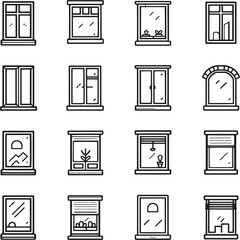 Smart Smart Window Ultra Minimalist 2D Line Art