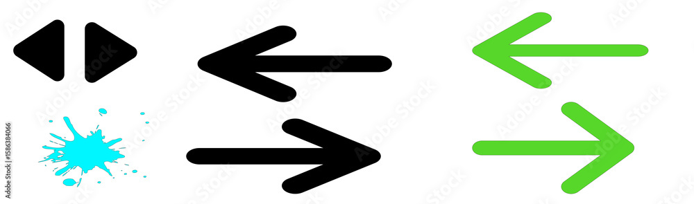 Poster arrow icon set a versatile collection of directional symbols in various styles and colors for naviga