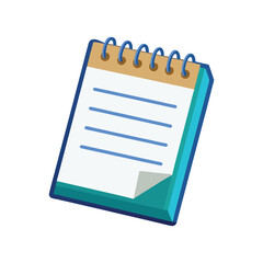 Notepad Icon Vector Illustration on White Background