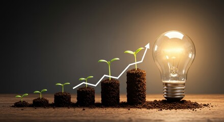 An authentic conceptual image of growth, ideas, and energy